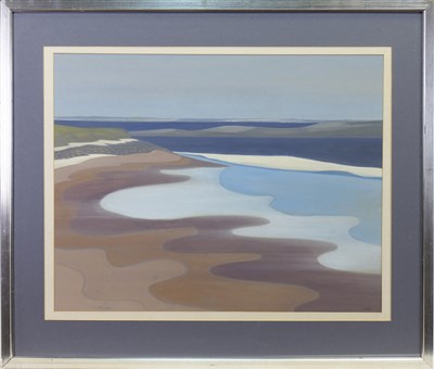 Lot 505 - ORKNEY BEACH, A WATERCOLOUR BY BET LOW