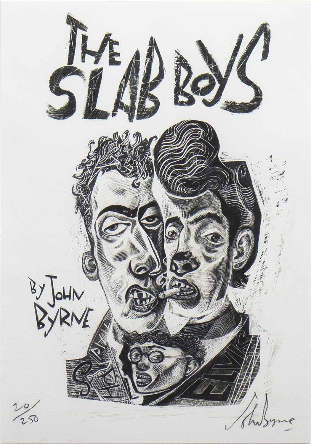 Lot 508 - SLAB BOYS, A LITHOGRAPH BY JOHN BYRNE