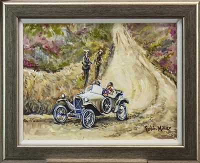 Lot 409 - SUNDAY OUTING, AN OIL BY ROBIN MILLER