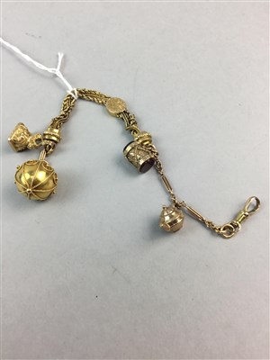 Lot 66 - AN ALBERTINA WITH GOLD CHARMS