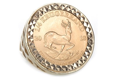 Lot 185 - 1/4 KRUGERRAND DATED 2018 IN A RING