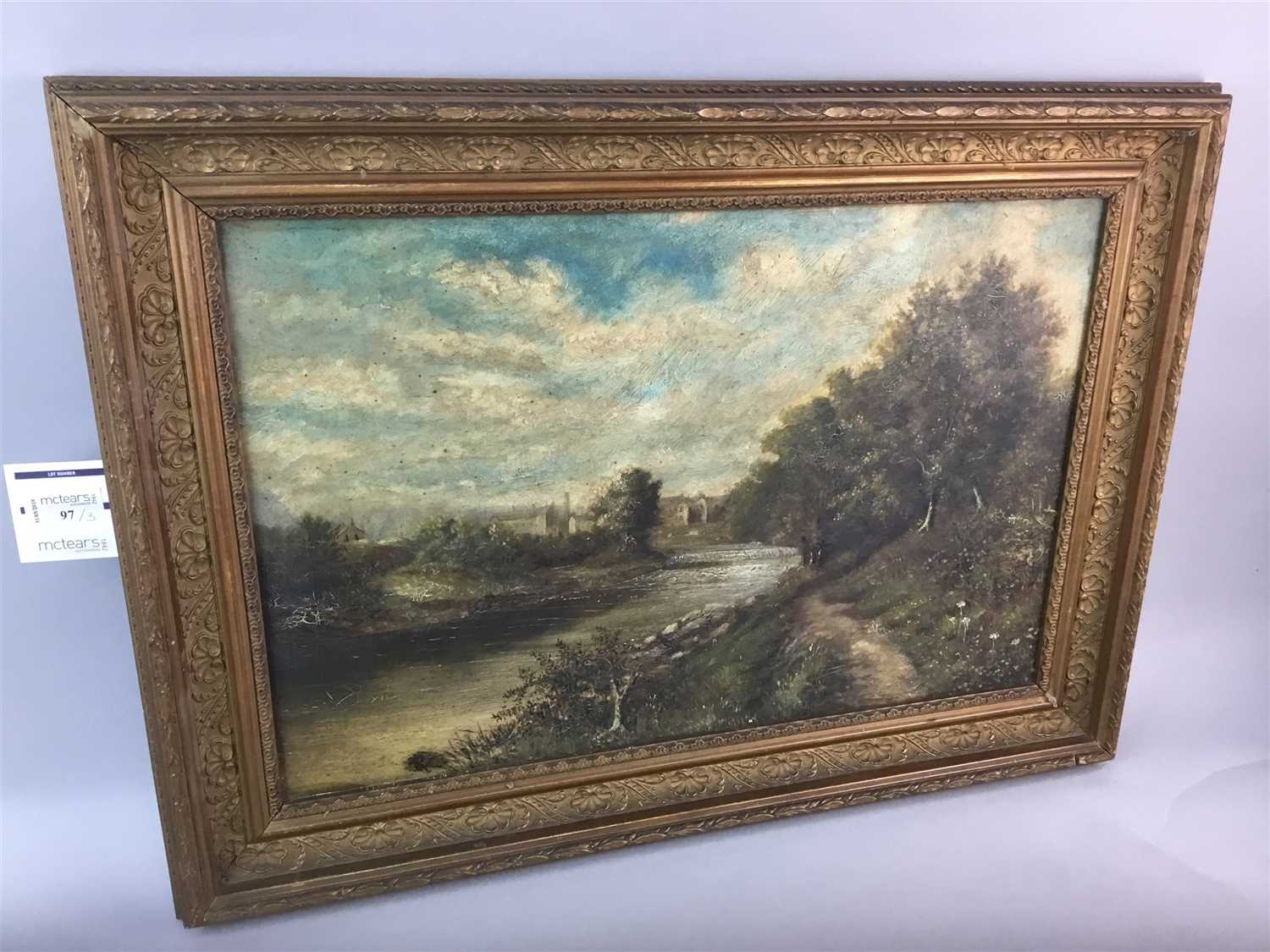 Lot 97 - THREE OIL PAINTINGS, DEPICTING VARIOUS LANDSCAPES