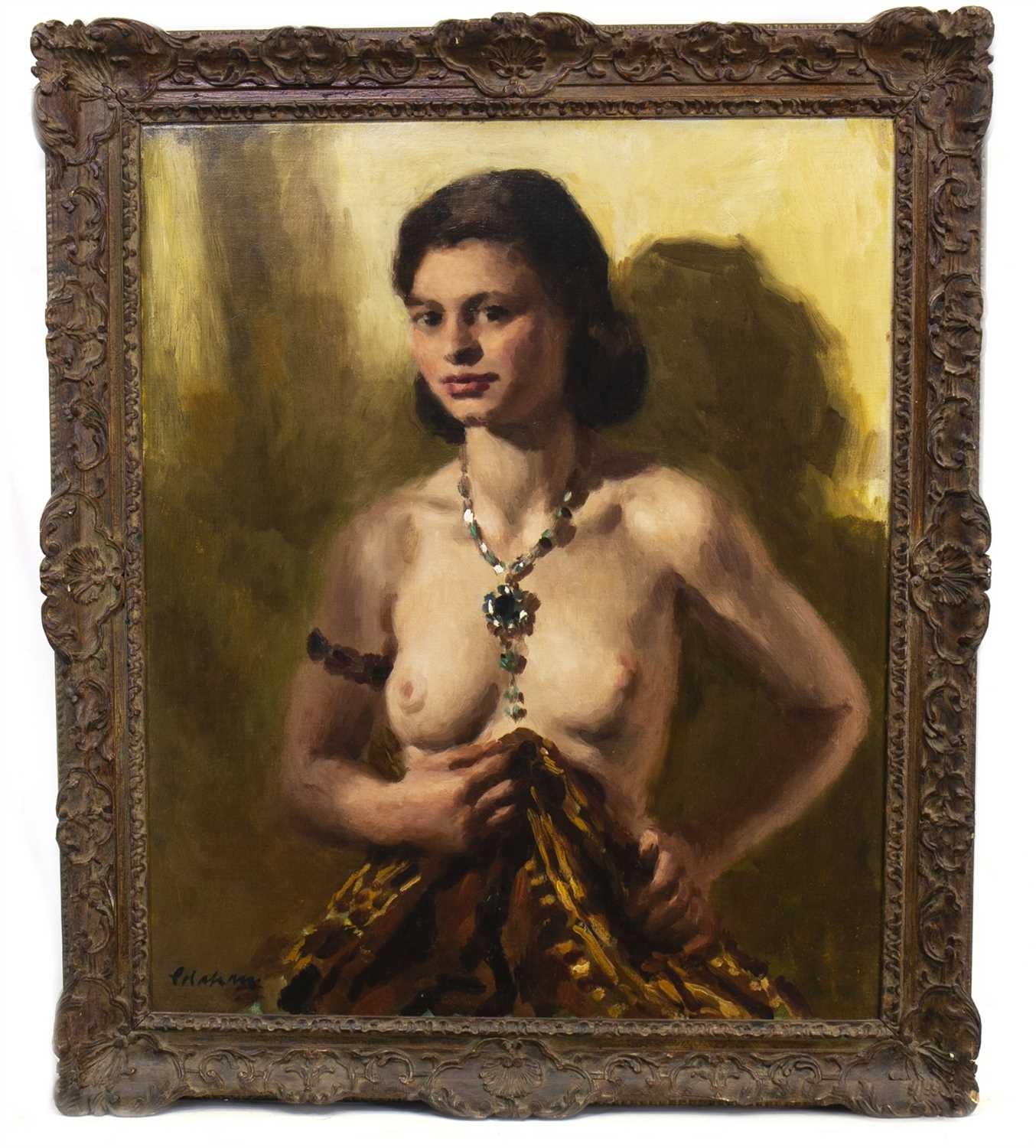 Lot 409 - THE EMERALD NECKLACE, AN OIL BY COLIN COLAHAN