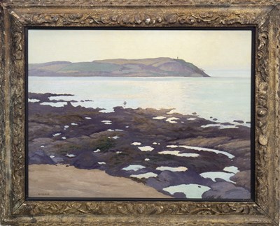 Lot 408 - NEAR PADSTOW NORTH CORNWALL, AN OIL BY ERNEST HERBERT WHYDALE