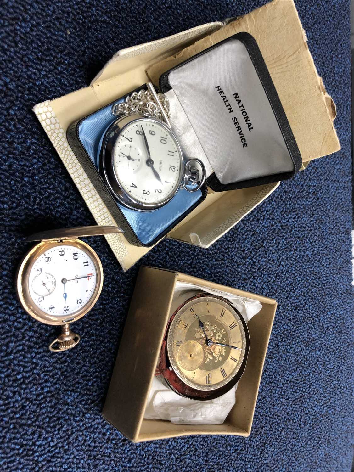 Lot 83 - AN ELGIN ROLLED GOLD FOB WATCH AND OTHER WATCHES