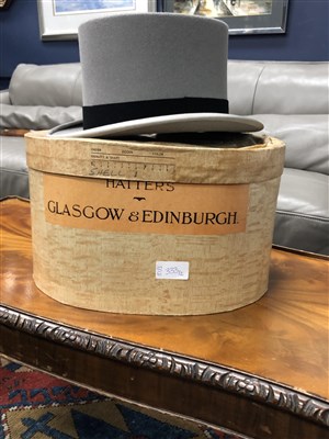 Lot 333 - A SILK TOP HAT IN FITTED CASE AND ANOTHER TOP HAT