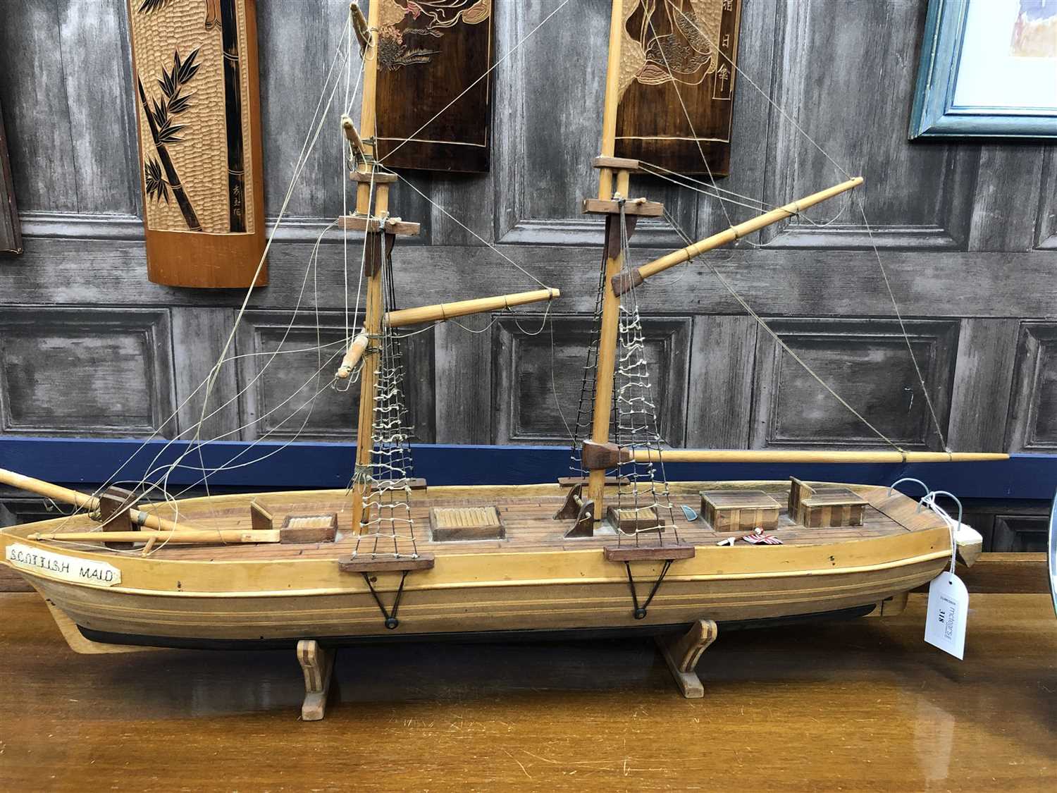 Lot 318 A MODEL OF THE TWO MASTED SAILING VESSEL