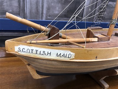 Lot 318 - A MODEL OF THE TWO MASTED SAILING VESSEL 'SCOTTISH MAID'