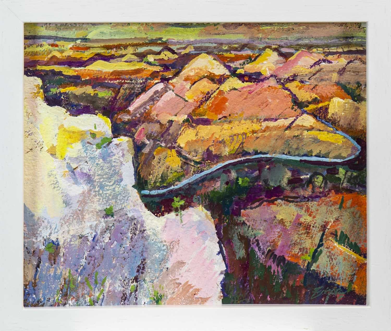 Lot 434 - GRAND CANYON, A MIXED MEDIA BY ANNETTE EDGAR