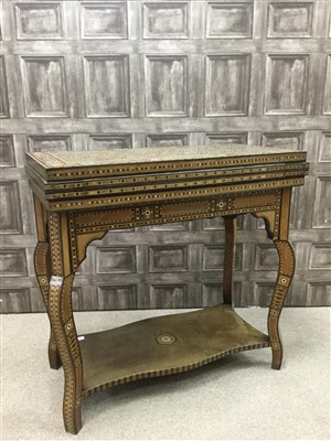 Lot 1109 - AN EARLY 20TH CENTURY EASTERN CARD TABLE