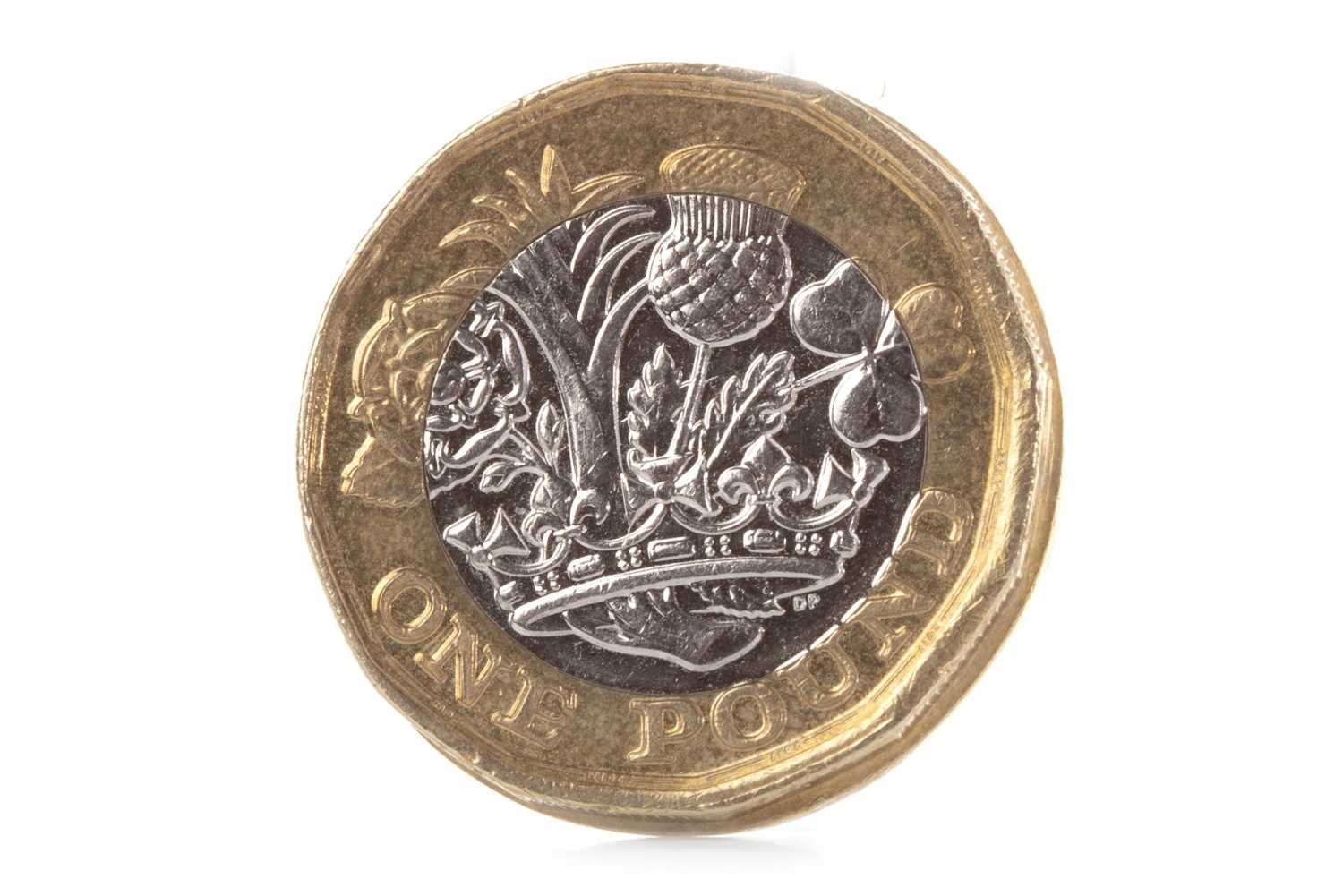 Lot 600 - A MISTRIKE £1 ONE POUND COIN DATED 2017