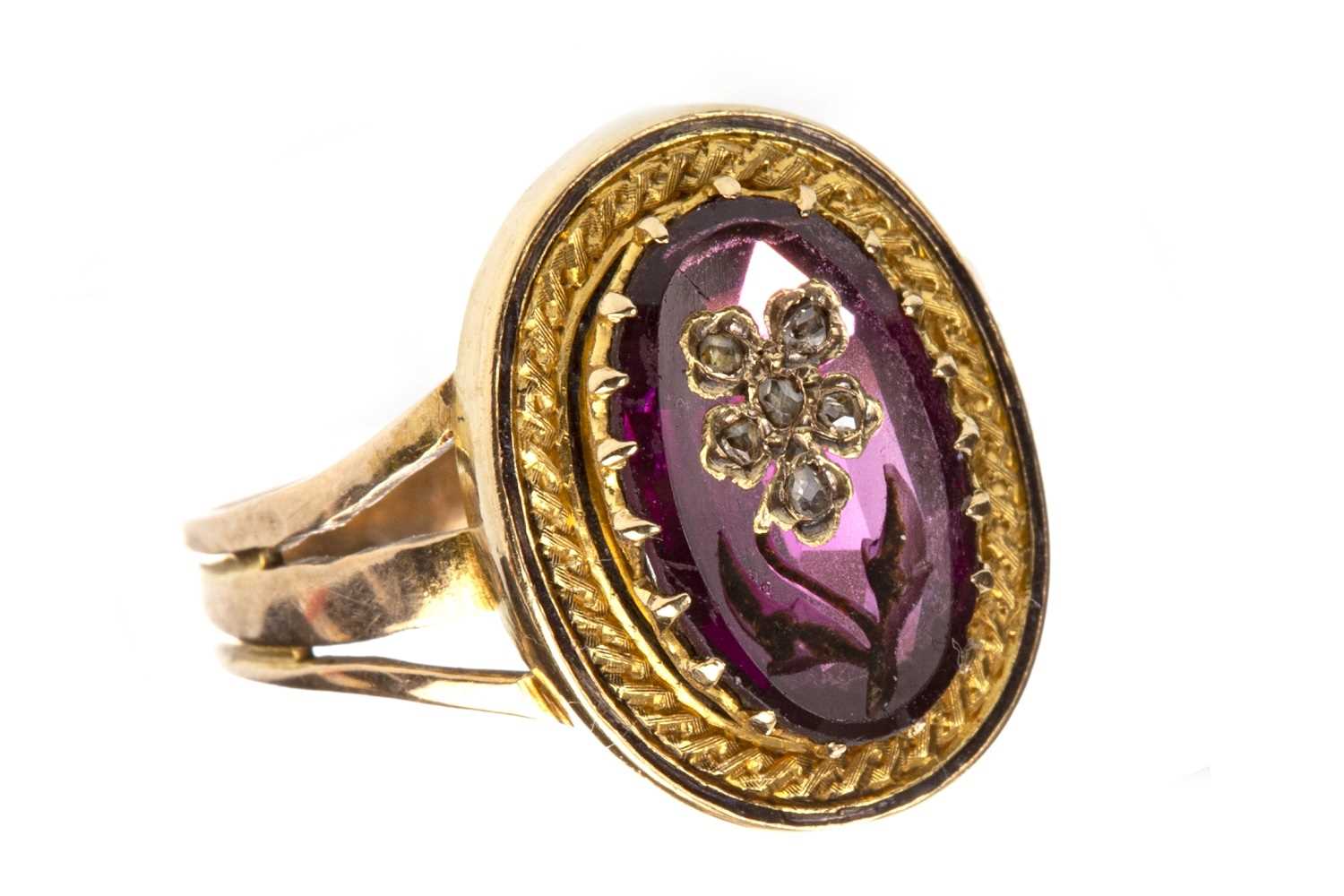 Lot 91 - A LATE VICTORIAN GEM AND DIAMOND SET RING