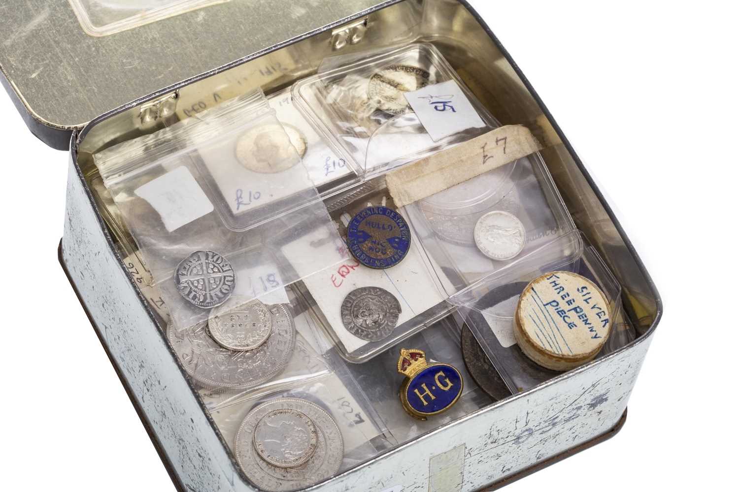 Lot 607 - A GROUP OF SILVER AND OTHER UK COINS