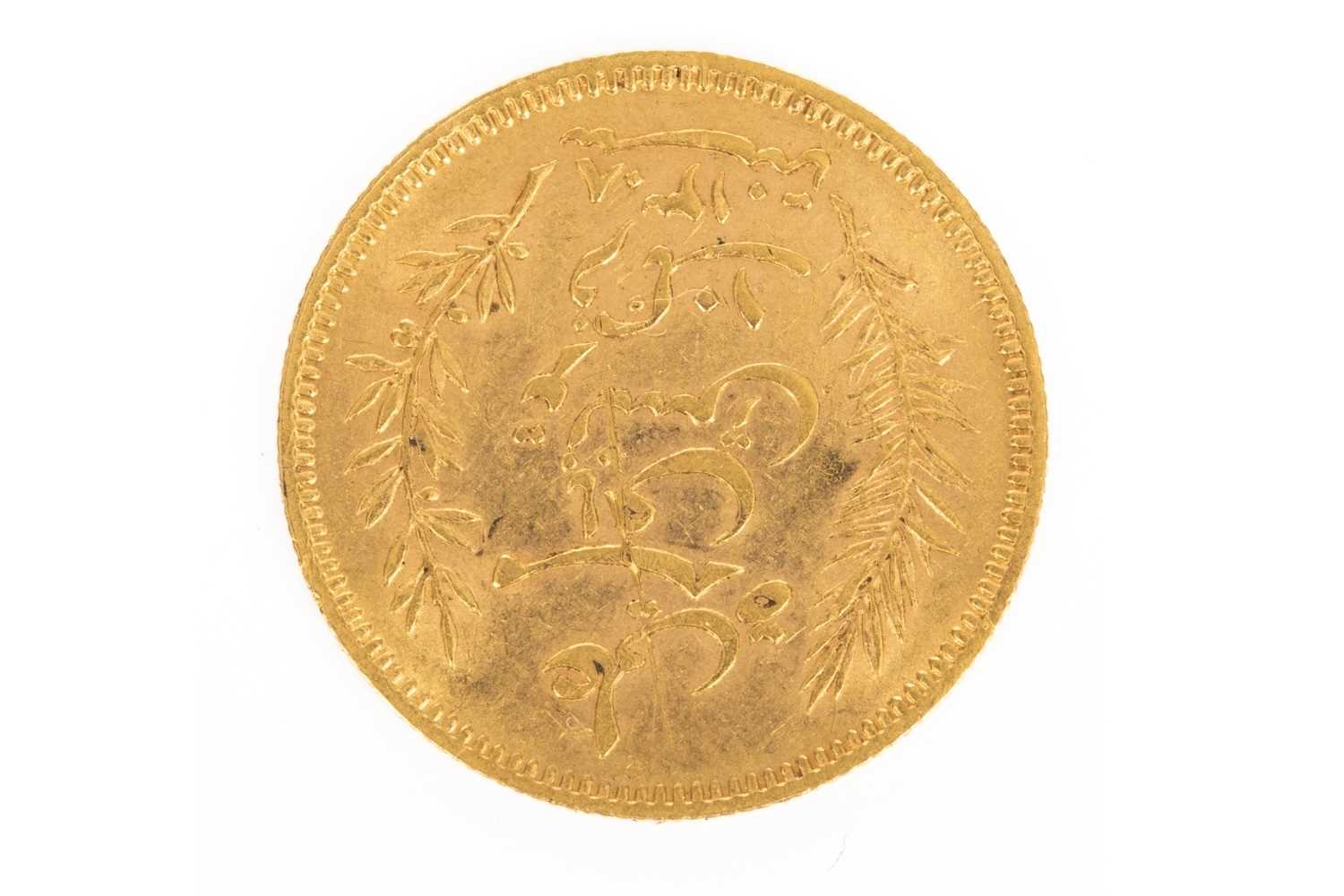 Lot 610 - A GOLD TUNISIE 10 FRANCS COIN, 1891