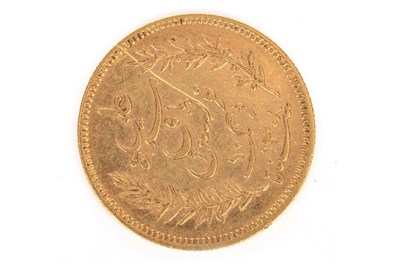 Lot 612 - A GOLD TUNISIE 10 FRANCS COIN, 1891