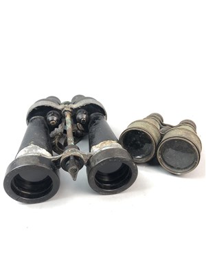 Lot 128 - BARR & STROUD MILITARY ISSUE BINOCULARS AND THREE OTHER PAIRS OF BINOCULARS