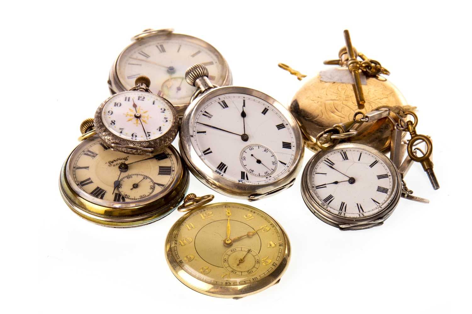 Lot 849 - A GROUP OF POCKET AND FOB WATCHES