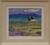 Lot 269 - ALISTAIR BENNIE, WEE CROFT acrylic on board,...