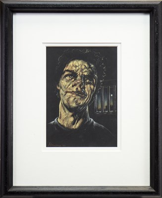 Lot 575 - INMATE, A PASTEL BY PETER HOWSON