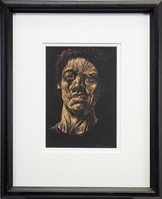 Lot 576 - INMATE II, A PASTEL BY PETER HOWSON