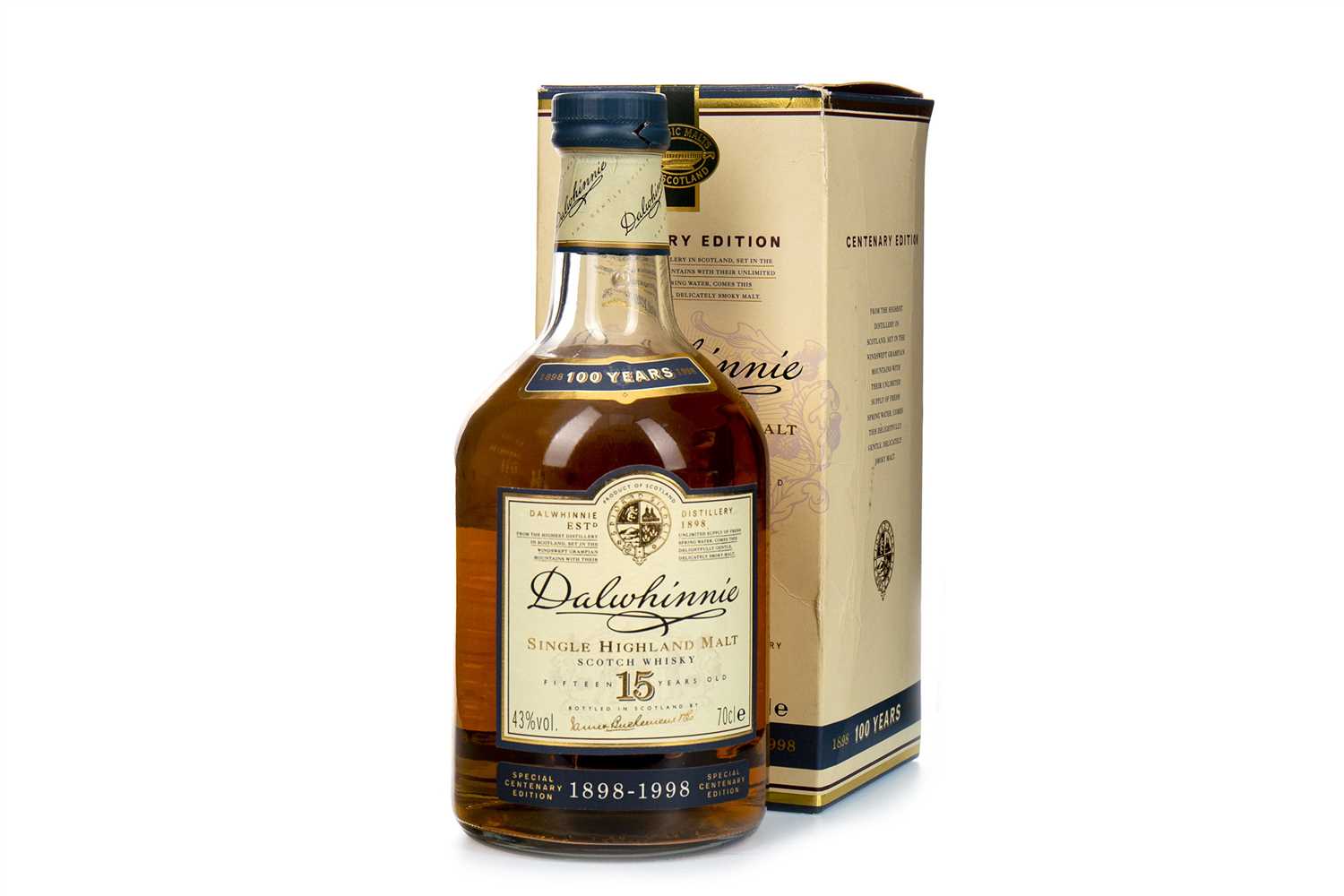 Lot 310 - DALWHINNIE 15 YEARS OLD CENTENARY EDITION
