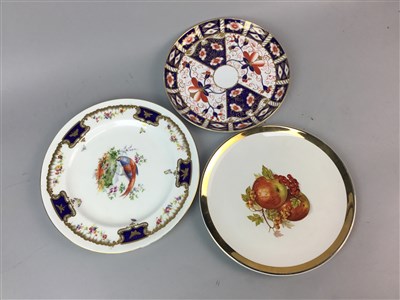 Lot 291 - A GROUP OF DECORATIVE PLATES AND CERAMIC CUPS AND SAUCERS