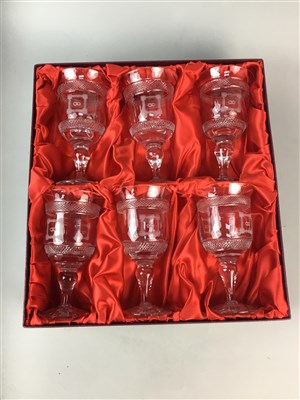 Lot 181 - A SUITE OF STAFFORDSHIRE CRYSTAL TABLE GLASS