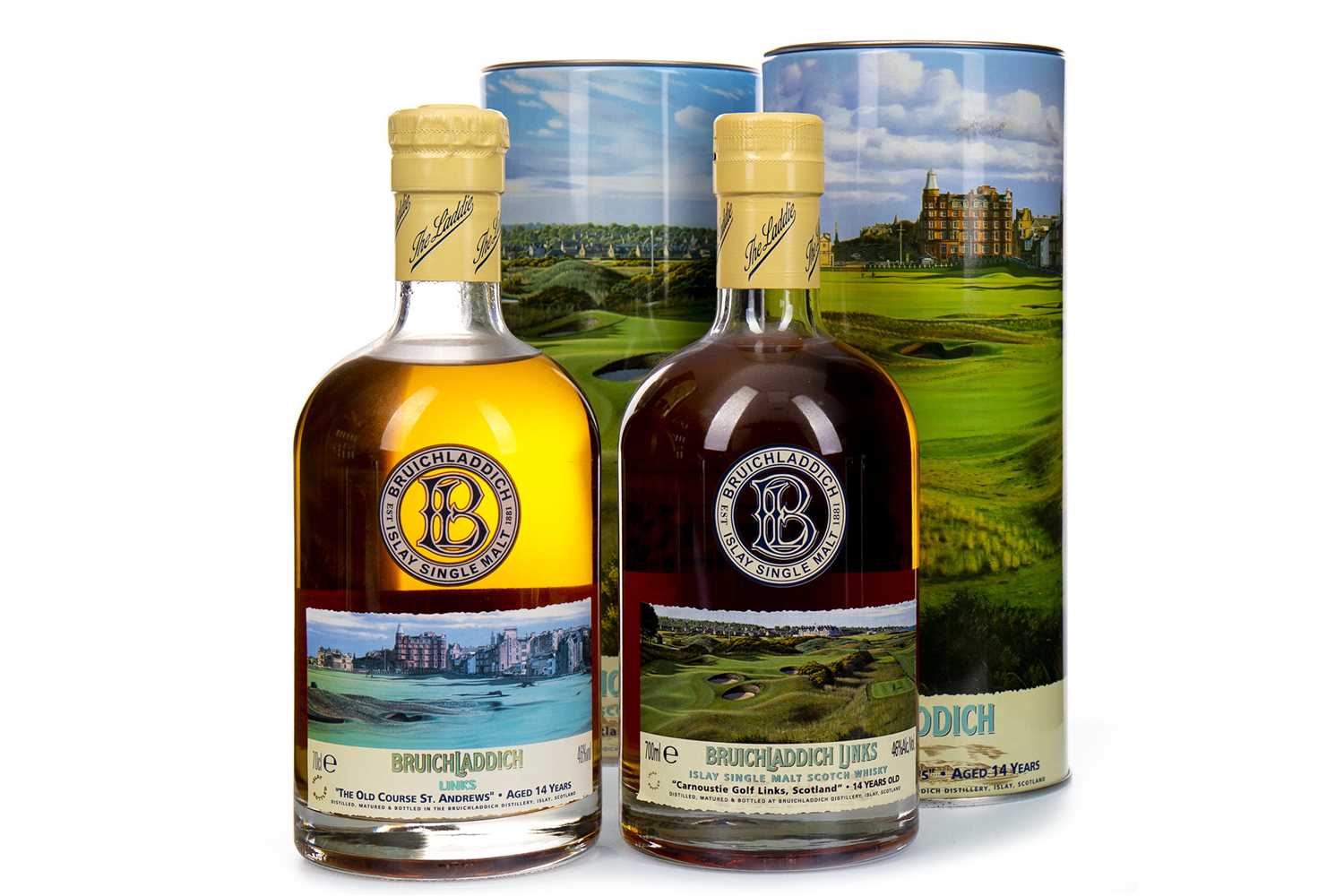 Lot 73 - BRUICHLADDICH LINKS ST ANDREWS AND CARNOUSTIE BOTTLINGS