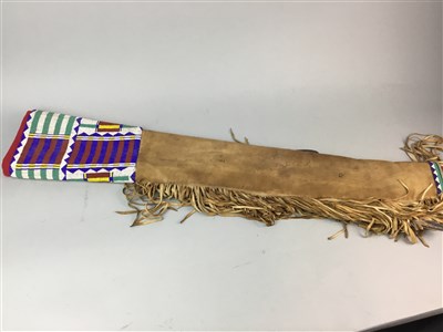 Lot 238 - TWO NATIVE AMERICAN REPLICA BOWS, GROUP OF ARROWS AND A RIFLE CASE