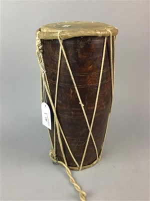 Lot 240 - A REPLICA NATIVE AMERICAN DRUM AND A GROUP OF DOLLS