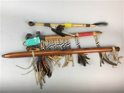 Lot 241 - A GROUP OF REPLICA NATIVE AMERICAN SMOKING PIPES