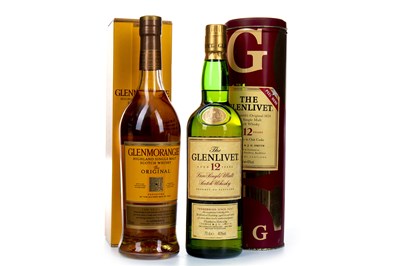 Lot 347 - GLENMORANGIE 10 YEARS OLD AND GLENLIVET AGED 12 YEARS
