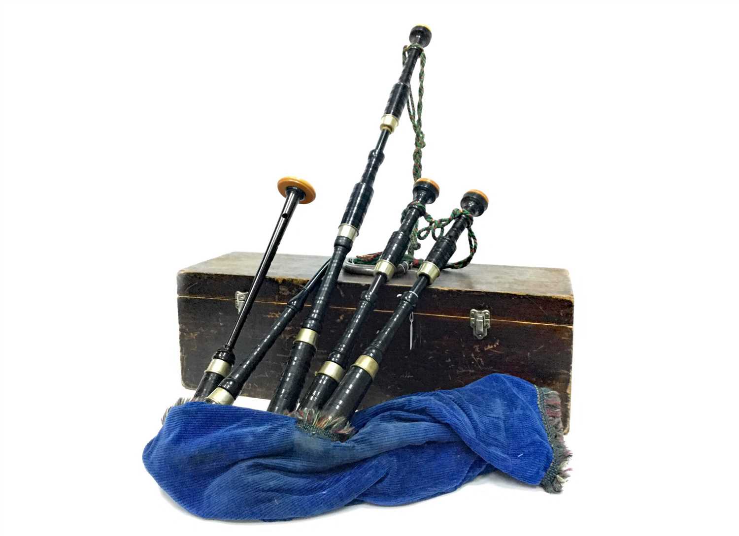 Lot 12 - A SET OF HIGHLAND BAGPIPES BY POSSIBLY R.G. LAWRIE OF GLASGOW