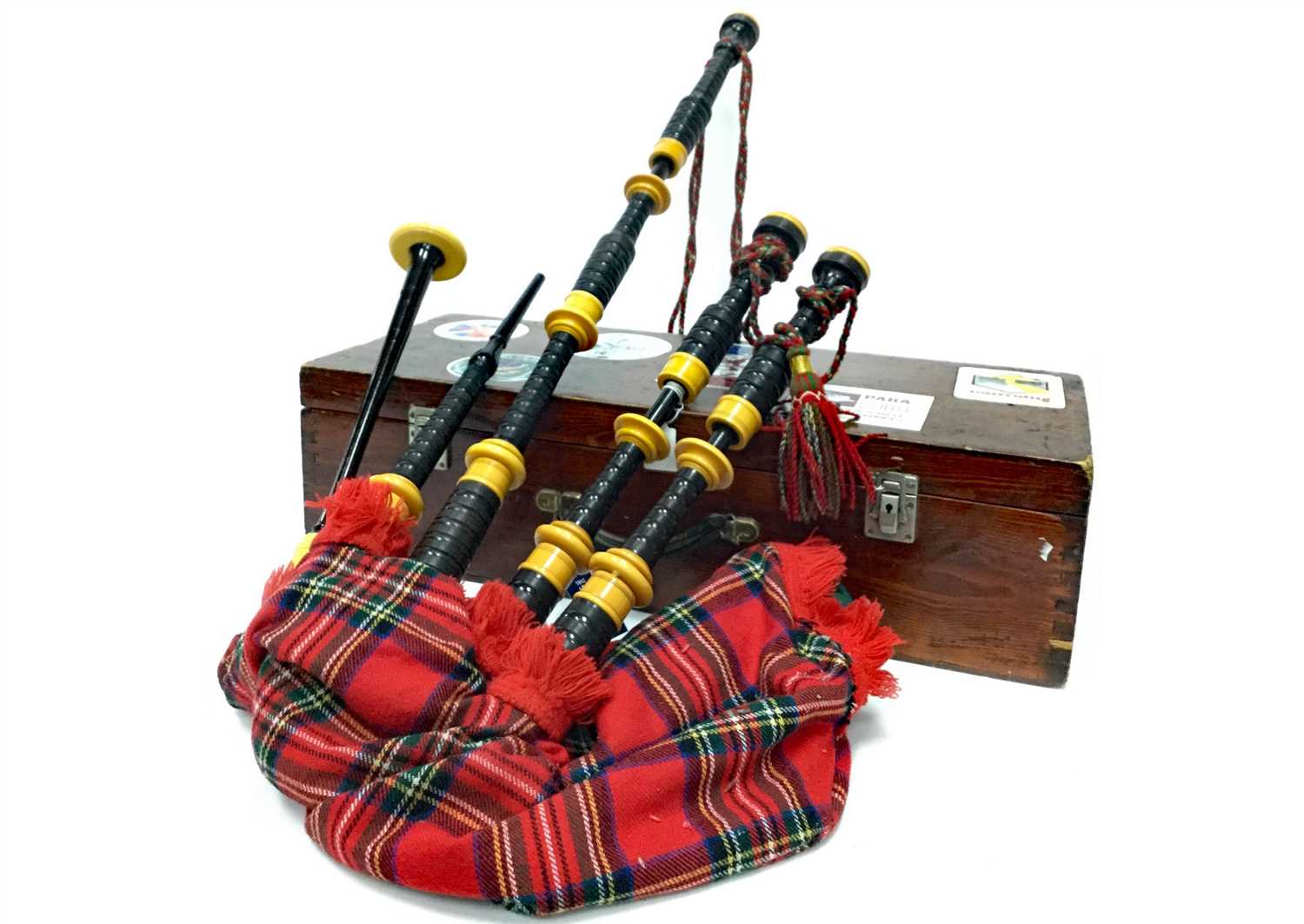 Lot 13 - A SET OF HIGHLAND BAGPIPES POSSIBLY BY R.G. HARDIE OF GLASGOW