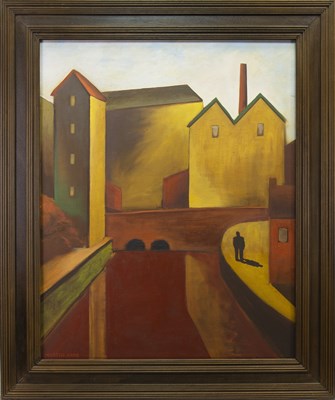 Lot 595 - THE OLD MILL, AN OIL BY MARTIN KANE