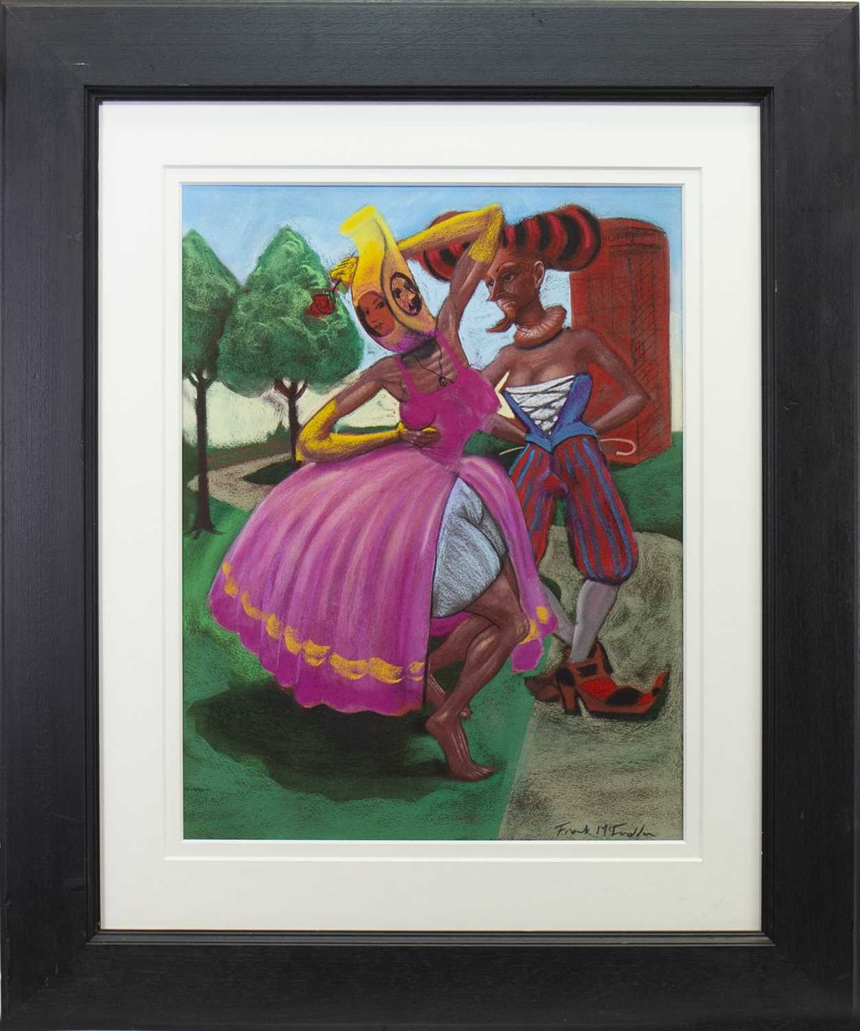 Lot 596 - THE RED ROSE, A PASTEL BY FRANK MCFADDEN