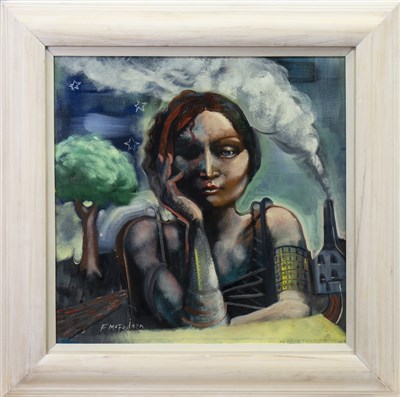 Lot 641 - DAY DREAMING, AN OIL BY FRANK MCFADDEN