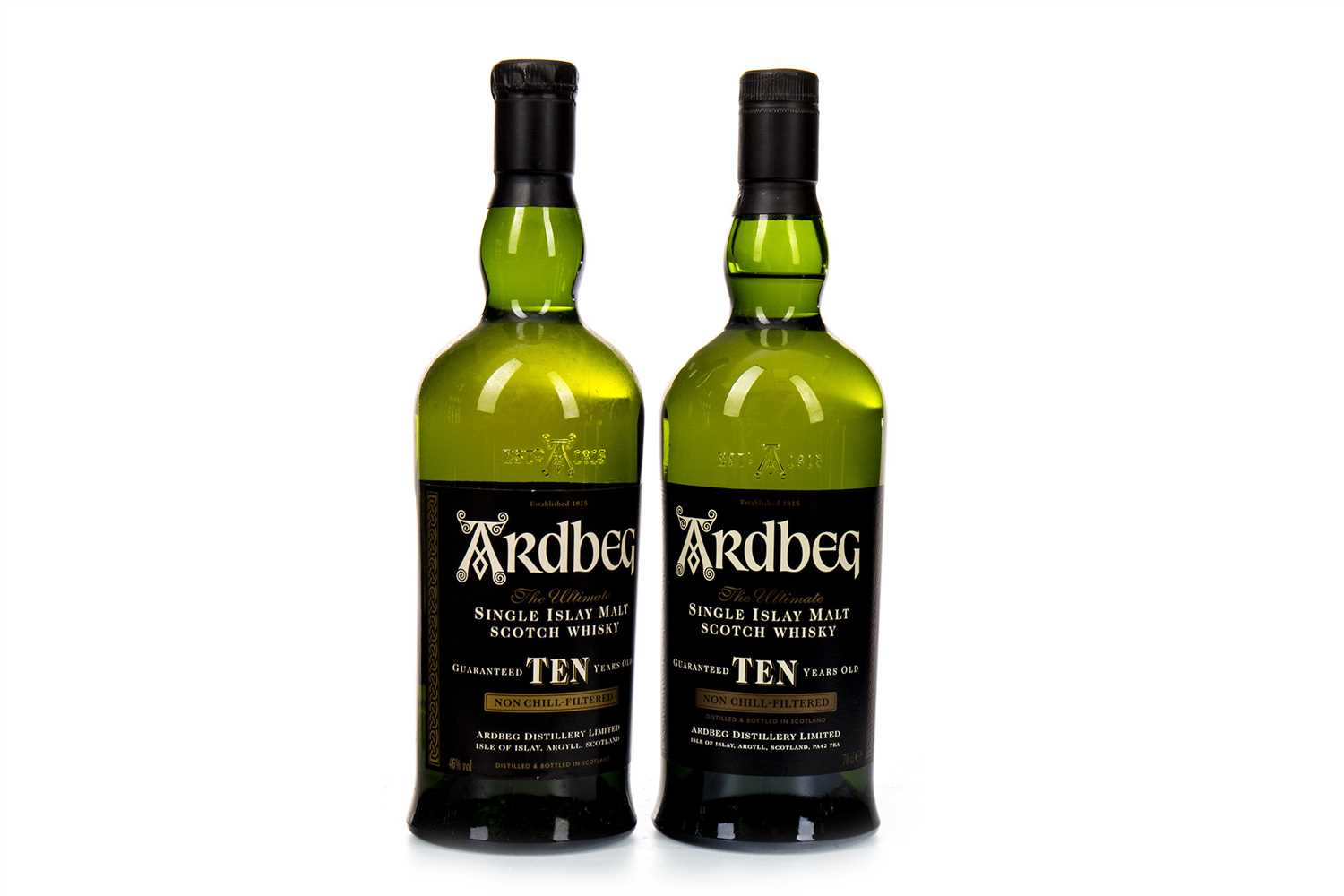 Lot 102 - TWO BOTTLES OF ARDBEG 10 YEARS OLD