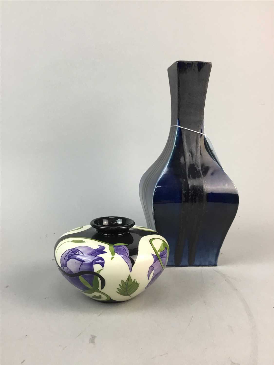 Lot 367 - A COBRIDGE VASE AND A BLACK RYDEN VASE