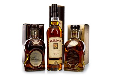 Lot 361 - CARDHU 12 YEARS OLD & GOLD RESERVE AND ABERLOUR AGED 10 YEARS