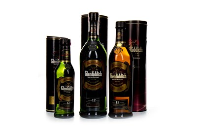 Lot 365 - GLENFIDDICH AGED 15 YEARS AND GLENFIDDICH SPECIAL RESERVE ONE LITRE & HALF BOTTLE