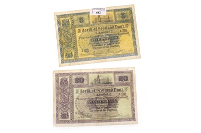 Lot 642 - TWO NORTH OF SCOTLAND BANK NOTES