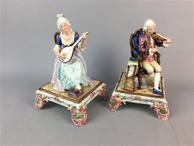 Lot 371 - A PAIR OF CONTINENTAL CERAMIC FIGURES