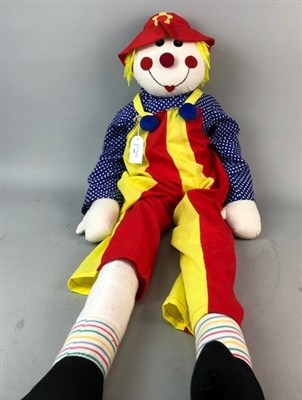 Lot 382 - A SOFT TOY OF A CLOWN