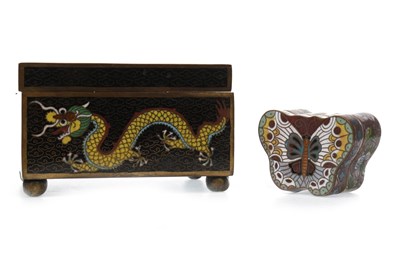Lot 1121 - A LOT OF TWO 20TH CENTURY CHINESE CLOISONNE BOXES