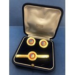 Lot 1959 - REFEREE BRIAN MCGINLAY - HIS UEFA CUFF LINKS AND TIE PIN ALONG WITH OTHER ITEMS