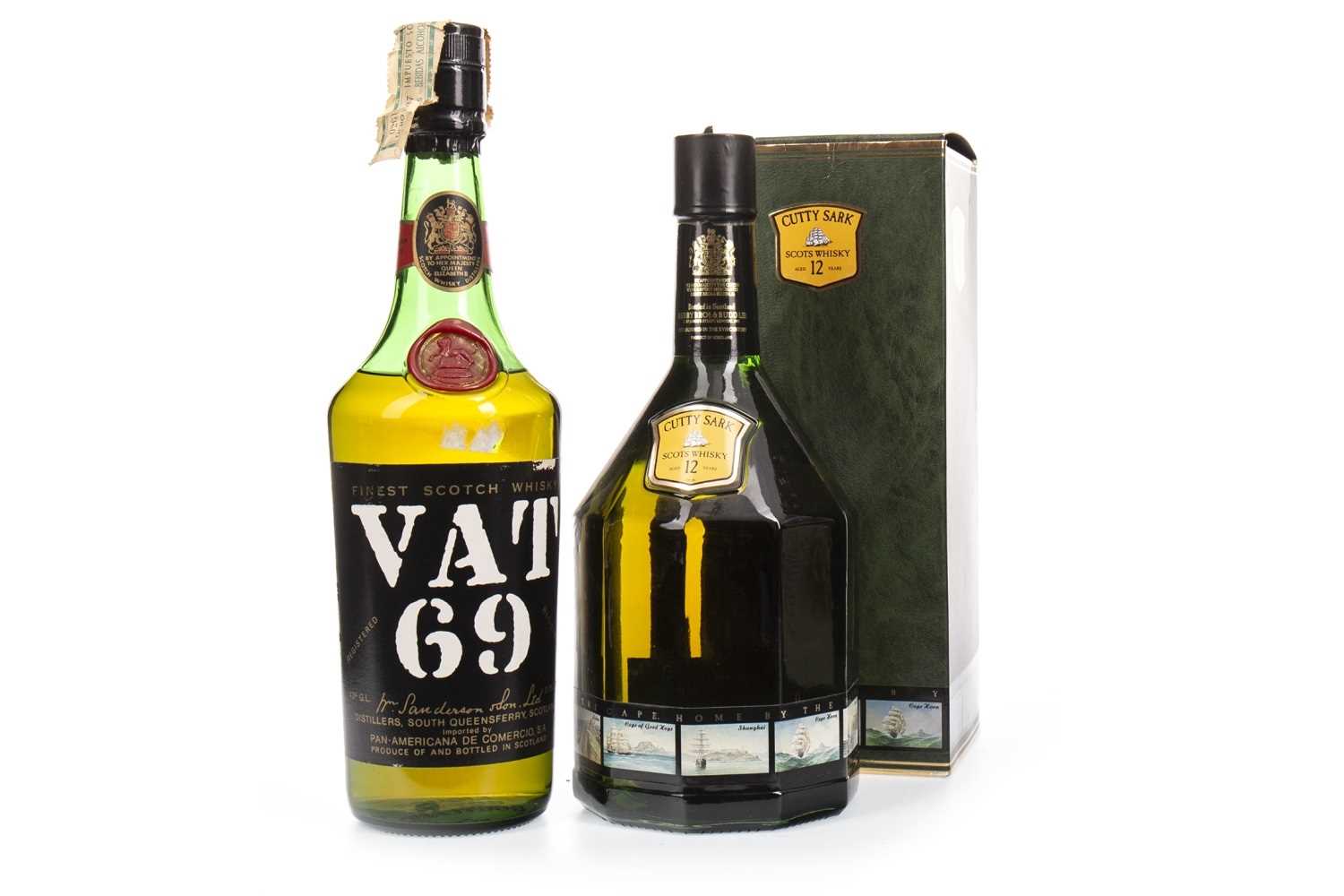 Lot 458 - CUTTY SARK AGED 12 YEARS AND VAT 69