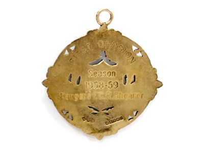 Lot 1937 - BOBBY SHEARER 'CAPTAIN CUTLASS' OF RANGERS F.C. - HIS S.F.L. CHAMPIONSHIP GOLD MEDAL 1959