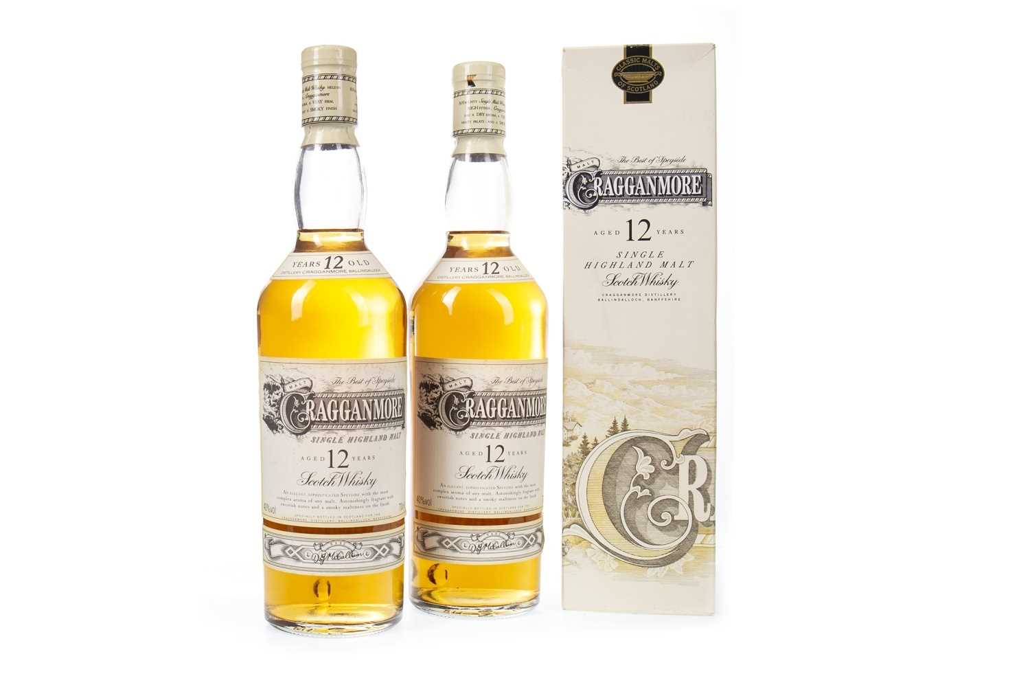 Lot 305 - TWO BOTTLES OF CRAGGANMORE 12 YEARS OLD