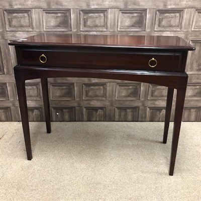 Lot 205 - A STAG DRESSING TABLE AND A STAG SIDE TABLE